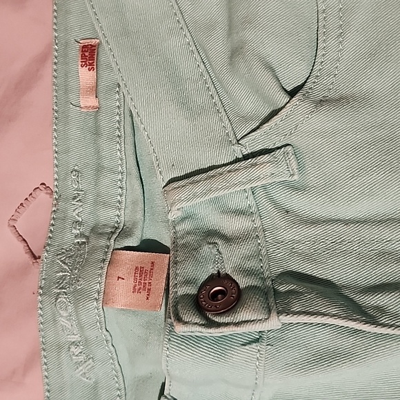 Arizona jeans, super skinny, aqua color, Size 7. - Picture 2 of 5